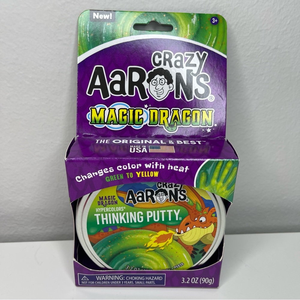 NEW Crazy Aarons Thinking Putty Magic Dragon Color-Changing Slime